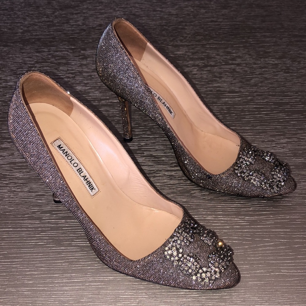Manolo Blahnik  Embellished Women's Shoes Size 7.5